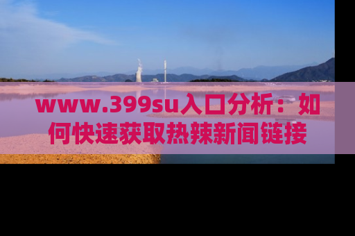 www.399su入口分析：如何快速获取热辣新闻链接