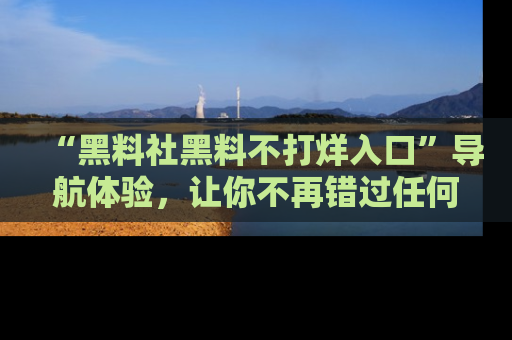 “黑料社黑料不打烊入口”导航体验,让你不再错过任何精彩黑料