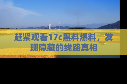 赶紧观看17c黑料爆料，发现隐藏的线路真相