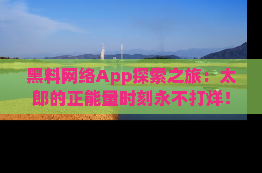 黑料网络App探索之旅：太郎的正能量时刻永不打烊！