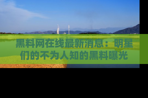 黑料网在线最新消息：明星们的不为人知的黑料曝光