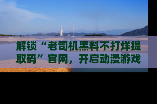 解锁“老司机黑料不打烊提取码”官网，开启动漫游戏的新次元之旅！