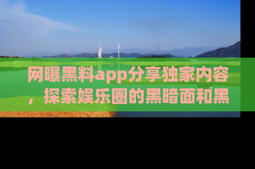 网曝黑料app分享独家内容，探索娱乐圈的黑暗面和黑料
